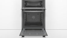 Load image into Gallery viewer, Bosch MBS533BS0B Built In Electric Double Oven with 3D Hot Air - Stainless Steel