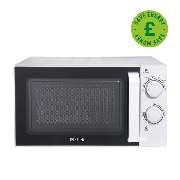 HADEN 195678  20L White Stainless Steel Cavity Microwave