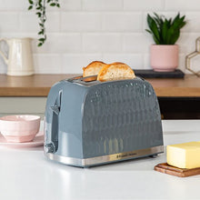 Load image into Gallery viewer, Russell Hobbs 26063 Honeycomb 2 Slice Toaster - Grey