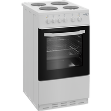 Load image into Gallery viewer, Zenith ZE503W 50cm Single Oven Electric Cooker with solid plate - hob White- A Energy Rated