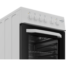 Load image into Gallery viewer, Zenith ZE503W 50cm Single Oven Electric Cooker with solid plate - hob White- A Energy Rated