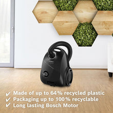 Load image into Gallery viewer, Bosch BGBS2BA1GB Serie 2 ProEco 600W 3kg Bagged Cylinder Vacuum Cleaner - Black
