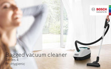 Load image into Gallery viewer, Bosch BGBS4HYGGB Serie 4 ProHygienic 600W 6kg Cylinder Vacuum Cleaner - White