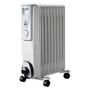 Daewoo HEA1141 9 Fin 2Kw Oil Filled Radiator 3 Settings And Variable Thermostat