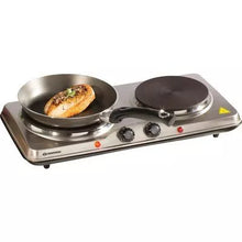 Load image into Gallery viewer, Daewoo SDA1732GE Double Stainless Steel Hot Plate
