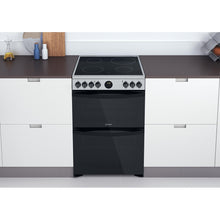 Load image into Gallery viewer, Indesit ID67V9HCXUK Double Cooker - inox
