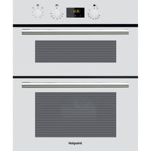 Load image into Gallery viewer, Hotpoint DU2540WH 60cm Built Under Double Electric Fan Oven in White

