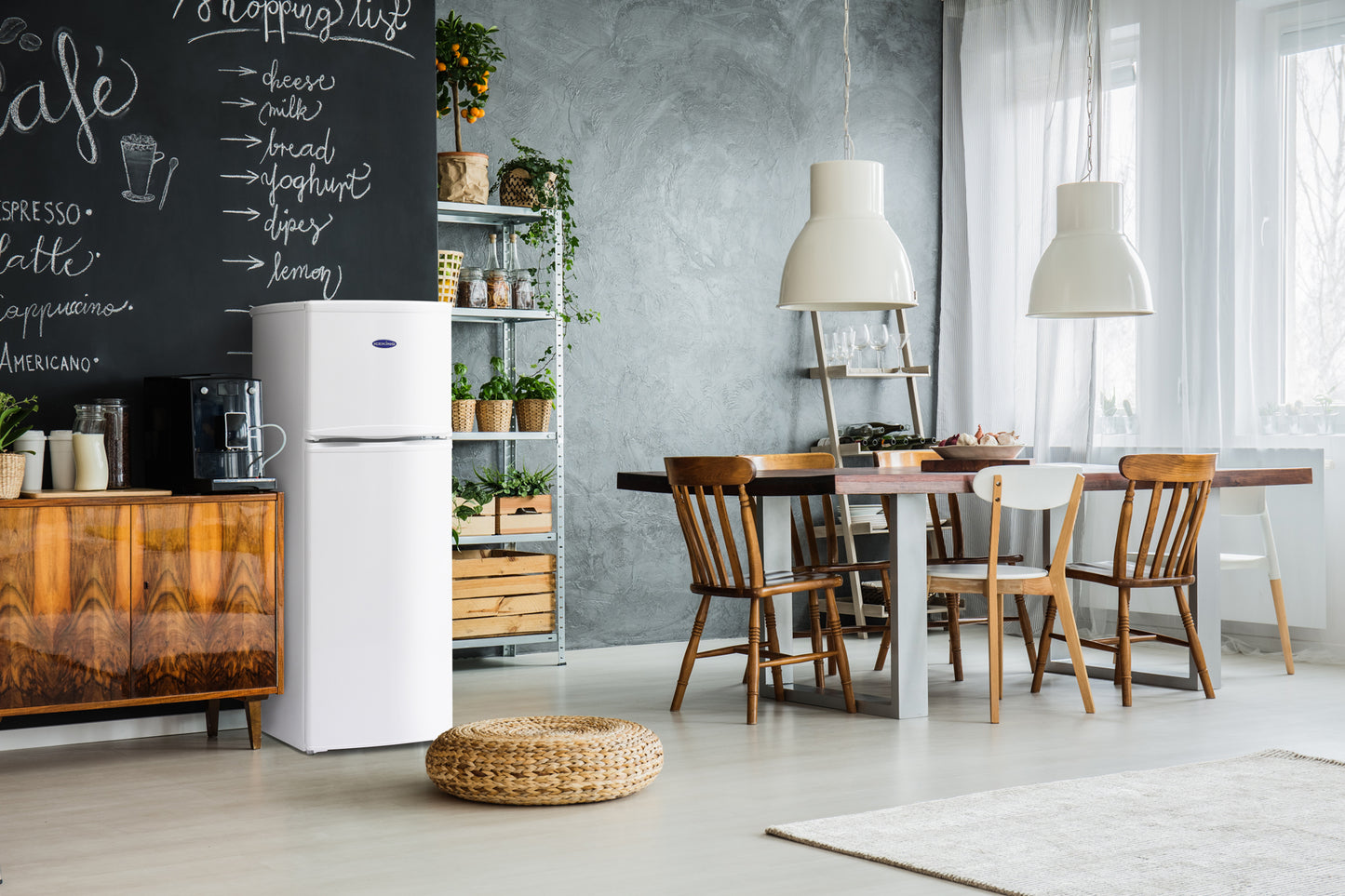 IceKing FF115W 116cm Tall Fridge Freezer