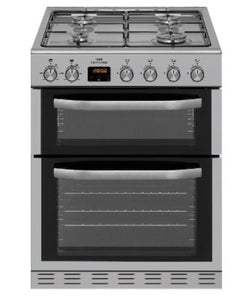 New World NWMID63GS 60cm Silver Twin Cavity Gas Cooker