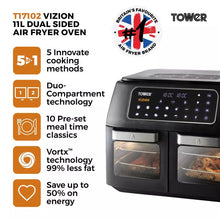 Load image into Gallery viewer, Tower T17102 Vortx Vizion 11L Dual AirFryer