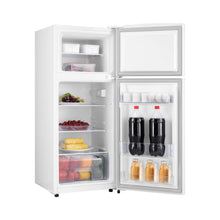 Load image into Gallery viewer, Teknix TM1148W Top Mount Fridge Freezer, Static, White