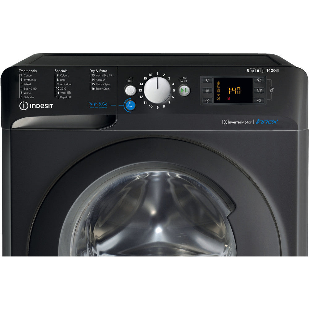 black indesit washing machine 8kg