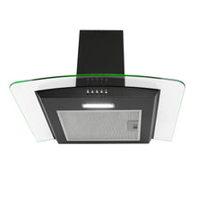 Load image into Gallery viewer, Montpellier MHE600LBK Black 60cm Curved Glass LED Edge A Energy