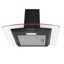 Load image into Gallery viewer, Montpellier MHE600LBK Black 60cm Curved Glass LED Edge A Energy