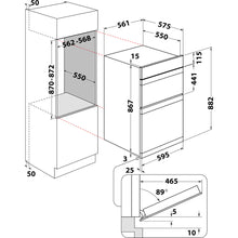 Load image into Gallery viewer, Hotpoint DKD3841IX Class 3 Built-in Oven SolarPlus Grill- Stainless Steel