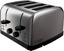 Load image into Gallery viewer, Russell Hobbs 18790 Stainless Steel 4 Slice Toaster