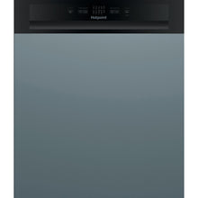 Load image into Gallery viewer, Hotpoint Aquarius HBC2B19UKN Black Semi-Integrated Dishwasher