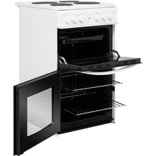 Load image into Gallery viewer, Indesit ID5E92KMW White 50cm Twin Cavity Electric Cooker