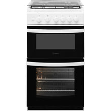 Load image into Gallery viewer, Indesit Cloe ID5G00KMW/L White Twin Cavity Gas Cooker