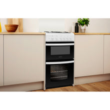 Load image into Gallery viewer, Indesit Cloe ID5G00KMW/L White Twin Cavity Gas Cooker