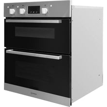 Load image into Gallery viewer, Indesit Aria IDU6340IX Electric Built-under Oven in Stainless Steel and Black