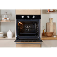 Load image into Gallery viewer, Indesit IFW6330BL Built-In Single Electric Fan Oven Black