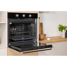 Load image into Gallery viewer, Indesit IFW6330BL Built-In Single Electric Fan Oven Black