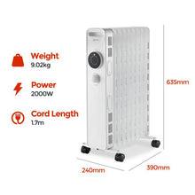 Load image into Gallery viewer, Igenix IG2620 2KW Oil Filled Radiator
