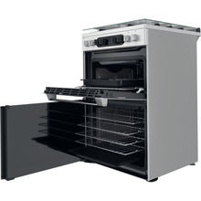 Load image into Gallery viewer, Hotpoint HD67G8CCX Stainless Steel 60cm Dual Fuel Double Oven Cooker