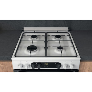 Hotpoint HDM67G9C2CW/UK Double Dual Fuel Cooker - White