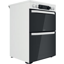 Load image into Gallery viewer, Hotpoint HDM67V9CMW White 60cm Double Oven Electric Cooker
