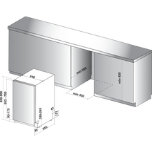 Load image into Gallery viewer, Hotpoint HSIC3M19CUKN 45cm Slimline Integrated Dishwasher - Stainless Steel