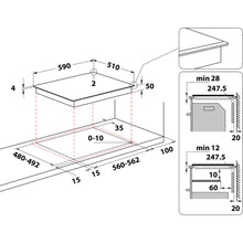 Load image into Gallery viewer, Hotpoint TB7960CBF 60cm Induction Hob in Black 4 Zone