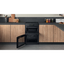 Load image into Gallery viewer, Hotpoint HDM67V9CMB Black 60cm Double Oven Electic Cooker
