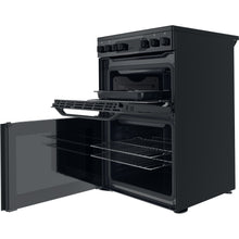 Load image into Gallery viewer, Hotpoint HDM67V9CMB Black 60cm Double Oven Electic Cooker
