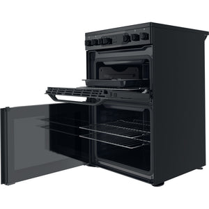 Hotpoint HDM67V9CMB Black 60cm Double Oven Electic Cooker