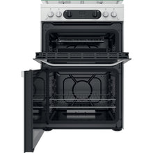 Load image into Gallery viewer, Hotpoint HDM67G0CCW White Double Oven Gas Cooker