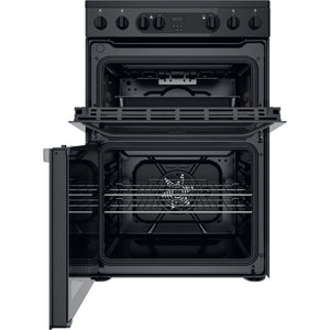 Hotpoint HDM67V9CMB Black 60cm Double Oven Electic Cooker