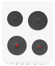 Load image into Gallery viewer, Beko KD531AW 50cm Twin Cavity Electric Cooker Solid Plate Hob