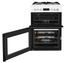 Load image into Gallery viewer, Beko KDG653W 60cm White Double Oven Gas Cooker