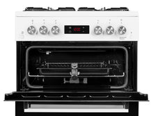 Load image into Gallery viewer, Beko KDG653W 60cm White Double Oven Gas Cooker

