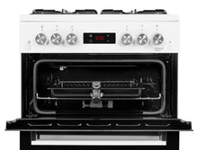 Load image into Gallery viewer, Beko KDG653W 60cm White Double Oven Gas Cooker
