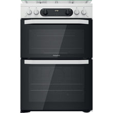 Load image into Gallery viewer, Hotpoint HDM67G0CCW White Double Oven Gas Cooker