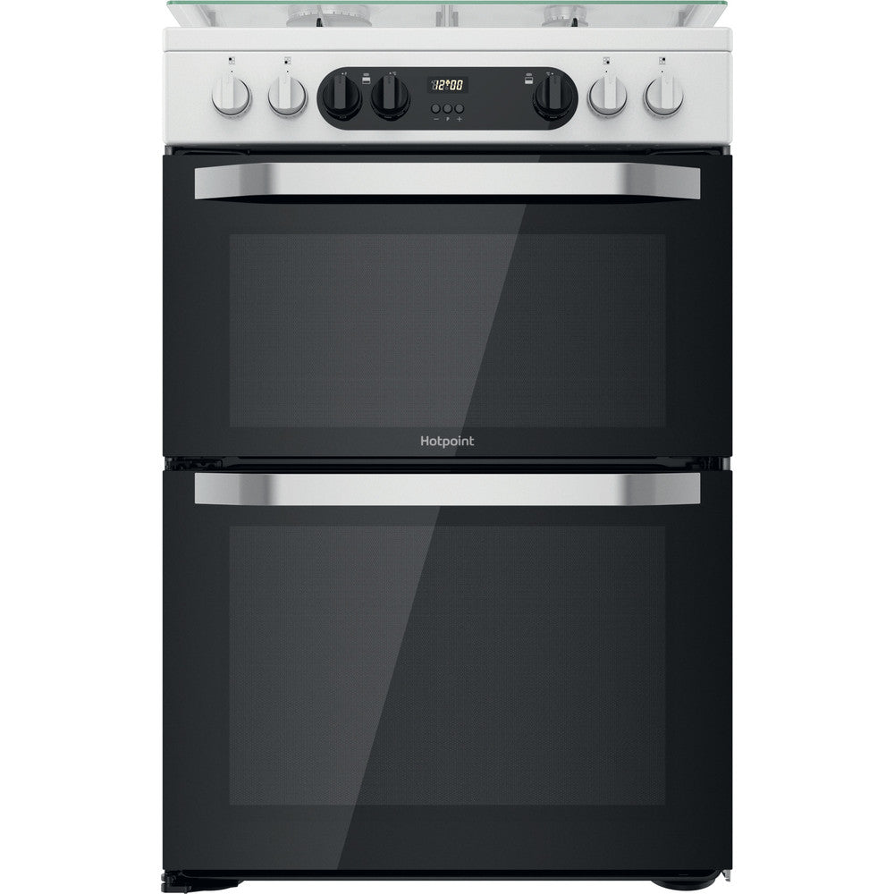 Hotpoint HDM67G9C2CW/UK Double Dual Fuel Cooker - White