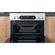 Load image into Gallery viewer, Hotpoint HDM67G0CCW White Double Oven Gas Cooker
