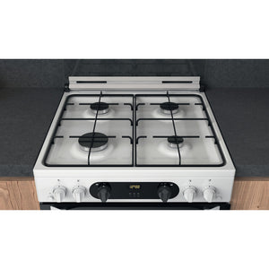Hotpoint HDM67G0CCW White Double Oven Gas Cooker