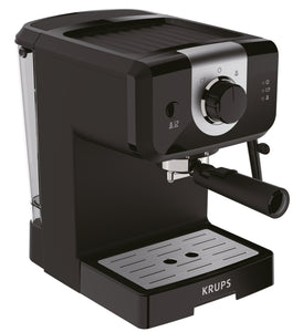 Krups Opio Steam & Pump XP320840 Traditional Pump Espresso Coffee Machine, 1.5L, Black, Cappuccino