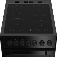 Load image into Gallery viewer, Beko KDVC563AK 50cm Double Oven Electric Cooker with Ceramic Hob - Black
