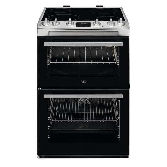 AEG CCX6540ACM 5000 SurroundCook Ceramic Electric Cooker Double Oven,Stainless Steel