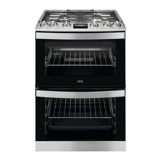 AEG CGB6131ACM 60cm Gas Double Oven Freestanding Cooker